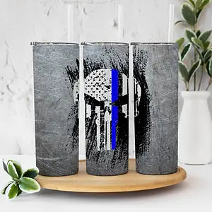 Punisher Thin Blue Line Tumbler