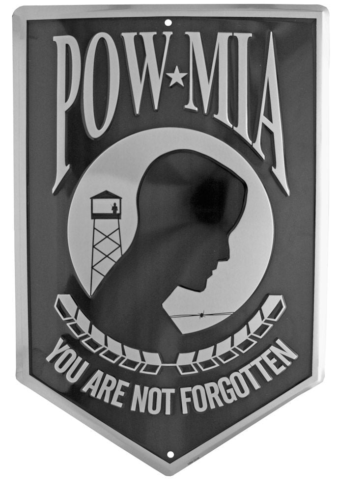 POW MIA You Are Not Forgotten Tin Sign