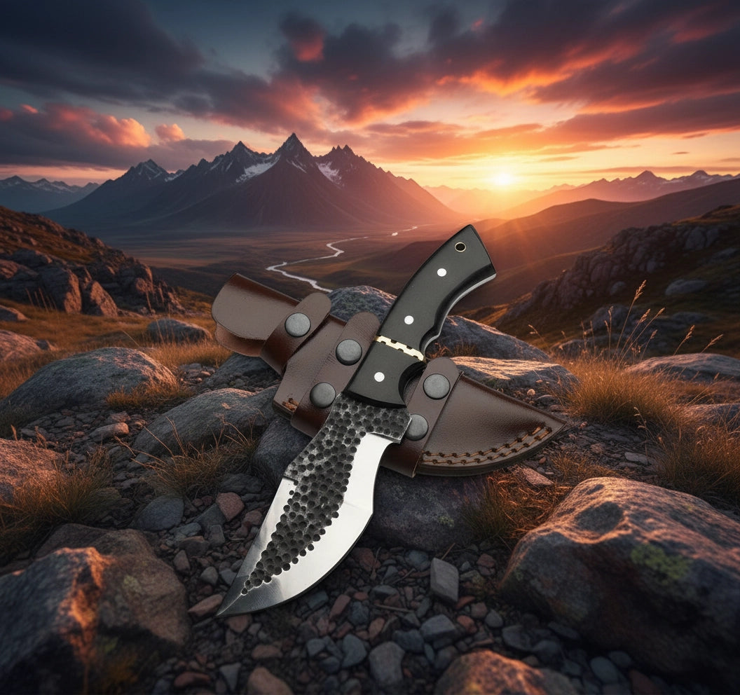 Handmade Damascus Steel Bushcraft Knife Perfect For Outdoor