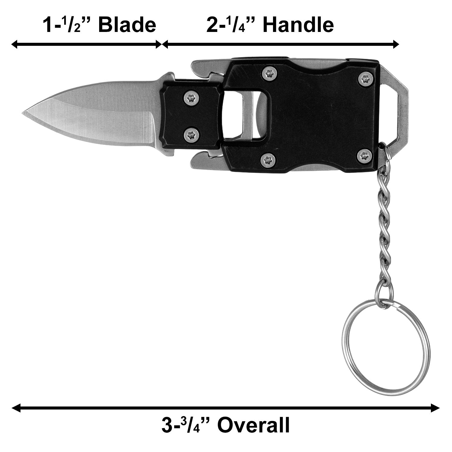 Defender Xtreme Mini Pocket EDC Keychain / Necklace Knife - Black