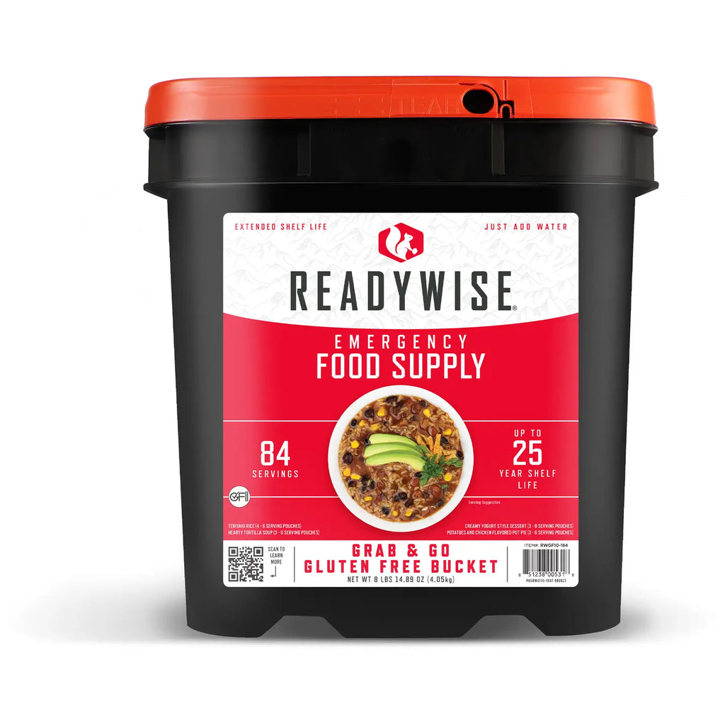ReadyWise Gluten Free 84 Serving Breakfast and Entrée Grab and Go