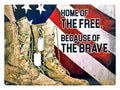 Home of the Free, Because of the Brave Metal Tin Sign