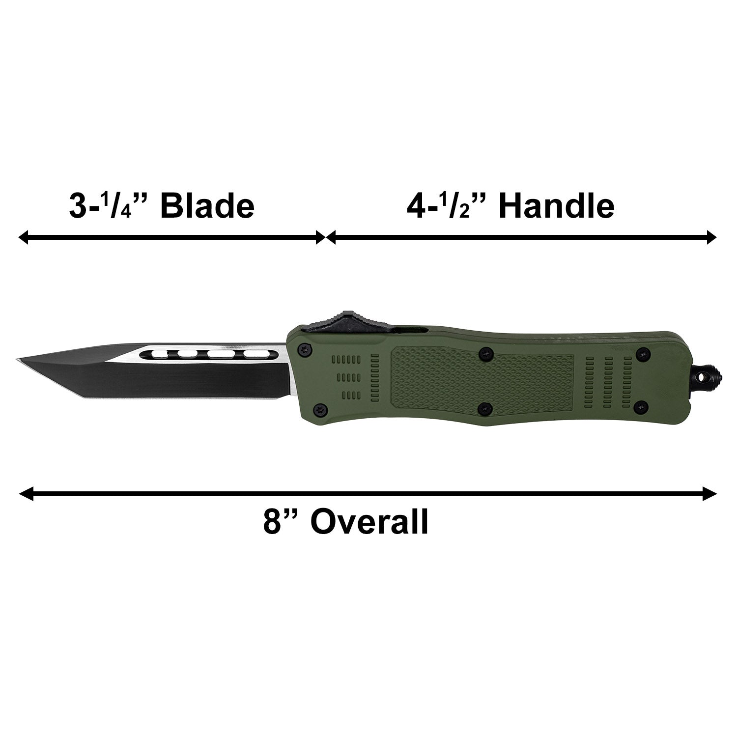 4.5" Tanto Blade Tactical OTF Knives  (color options)
