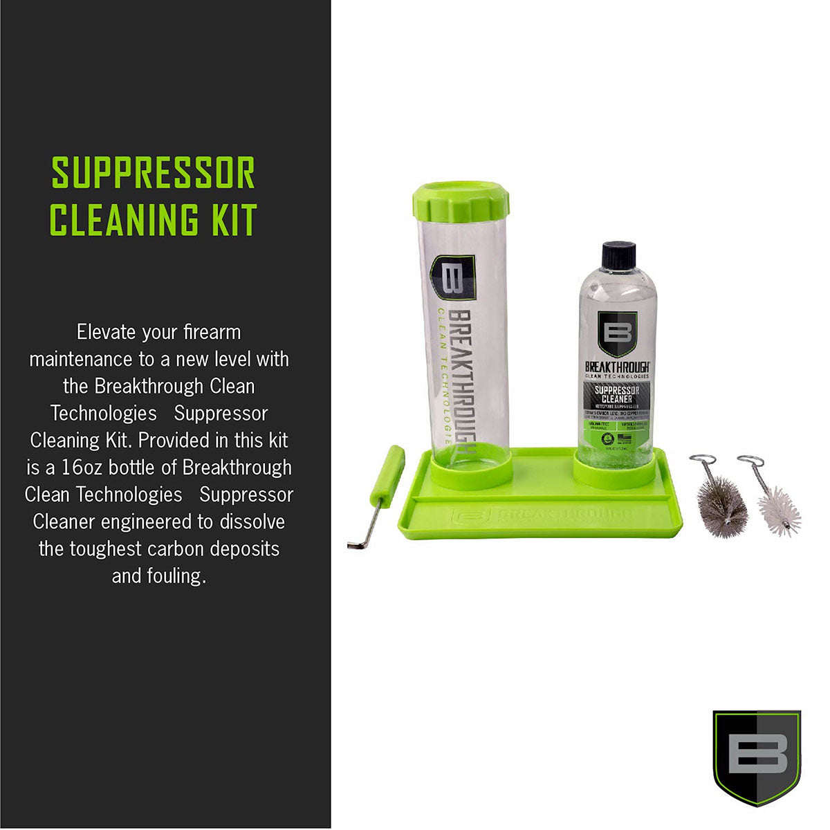 Suppressor Cleaning Kit With 16oz Suppressor Cleaner