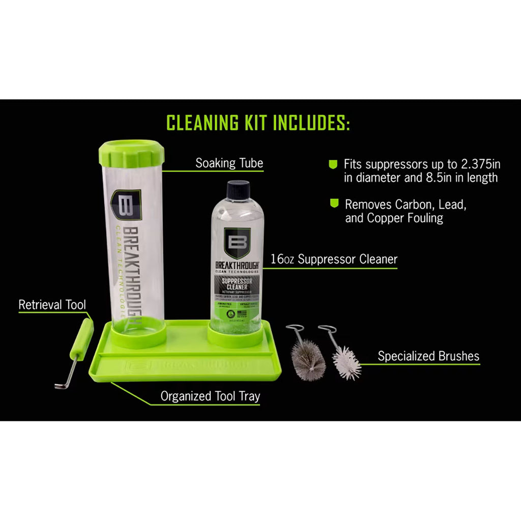 Suppressor Cleaning Kit With 16oz Suppressor Cleaner
