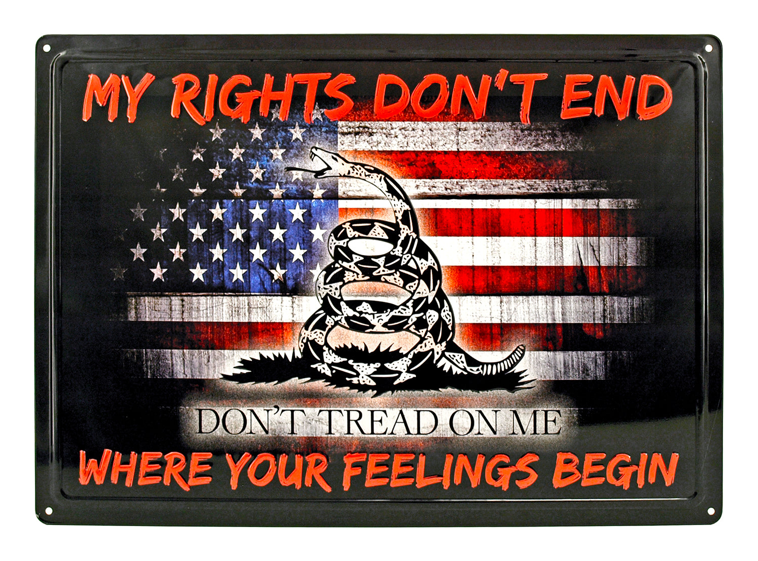 Don't Tread on Me Metal Sign
