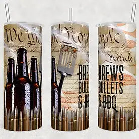Brews Bullets Bbq Tumbler