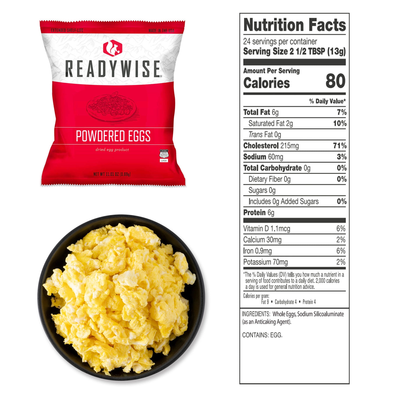 Powdered Eggs (in A Bucket) - 144 Total Servings