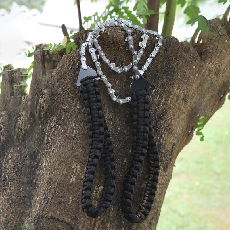 Pocket Survival Hand Chainsaw with Paracord Handle