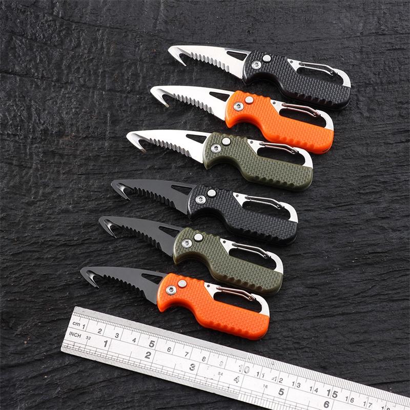 Edc Pocket Folding Knife Keychain Knives, Box Seatbelt Cutter