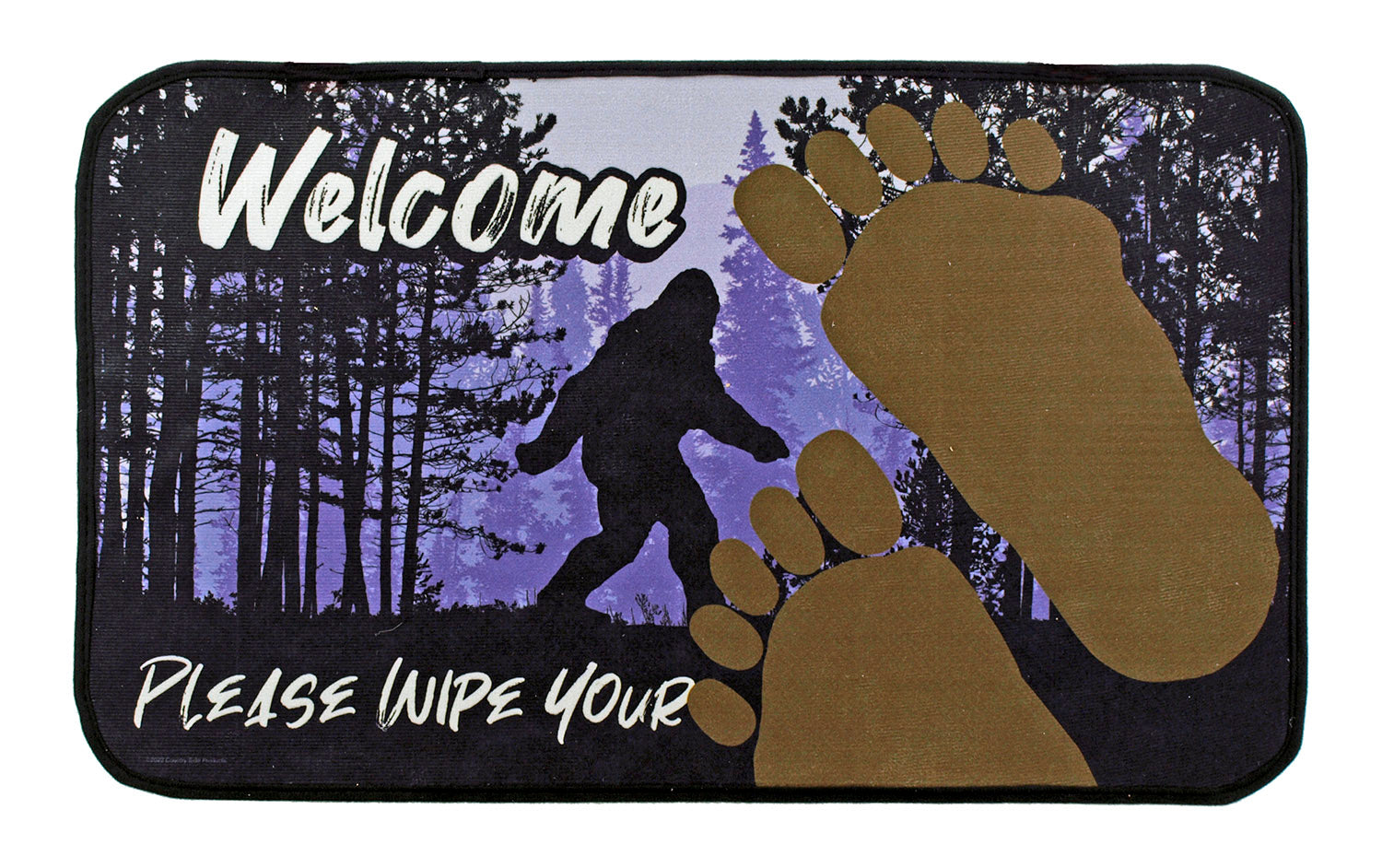 Bigfoot Sasquatch Foot Print Welcome Door Mat