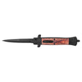 5.25" Stiletto Spear Point Blade OTF Out the Front Pocket Knife - Wood