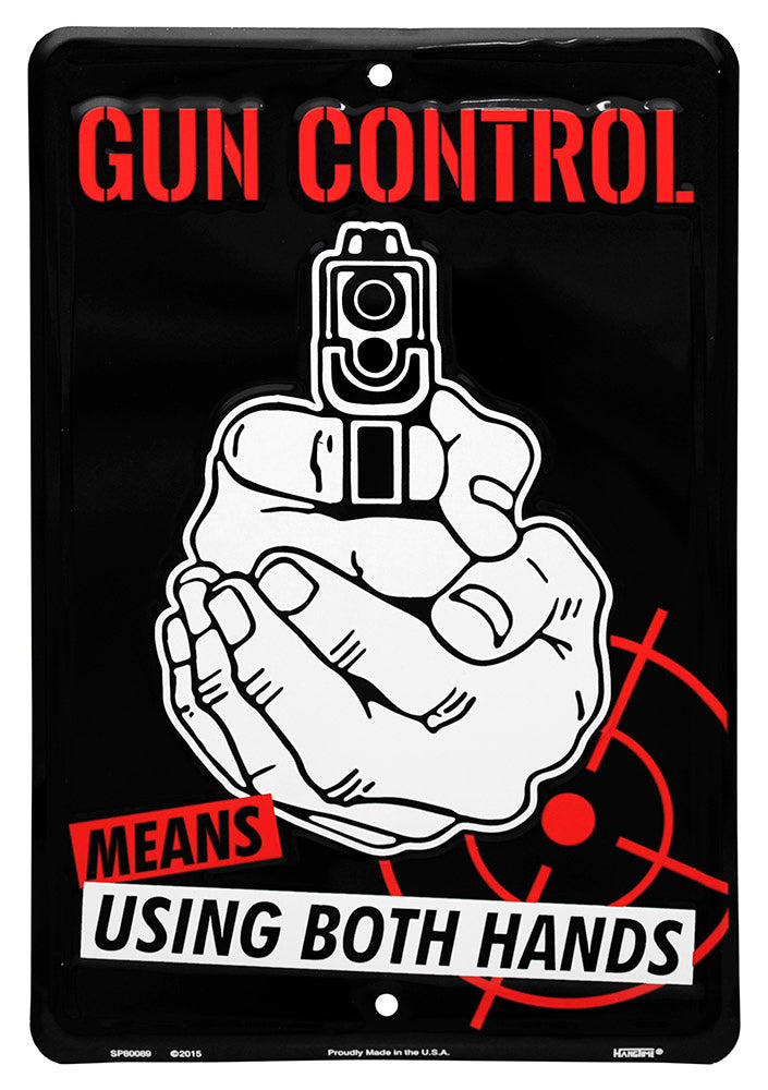 Gun Control Tin Sign