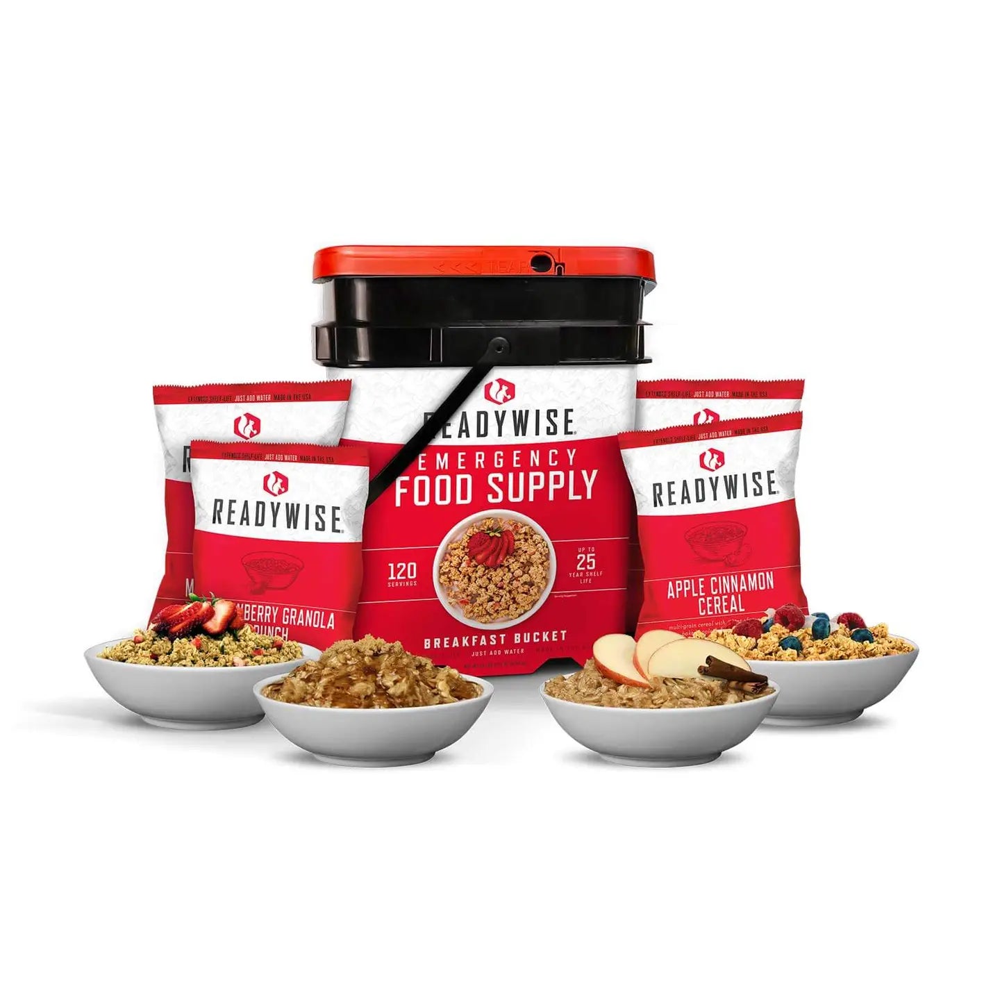 120 Serving Breakfast Only Grab and Go Bucket