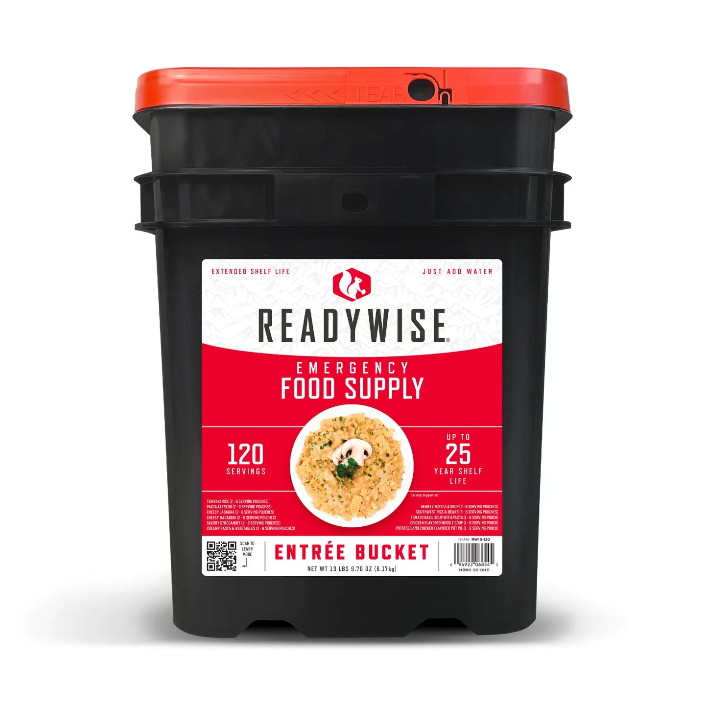 ReadyWise 120 Serving Entrée Only Grab and Go Bucket