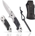 Tactiko Survival Knife with Fire Starter and Belt Case